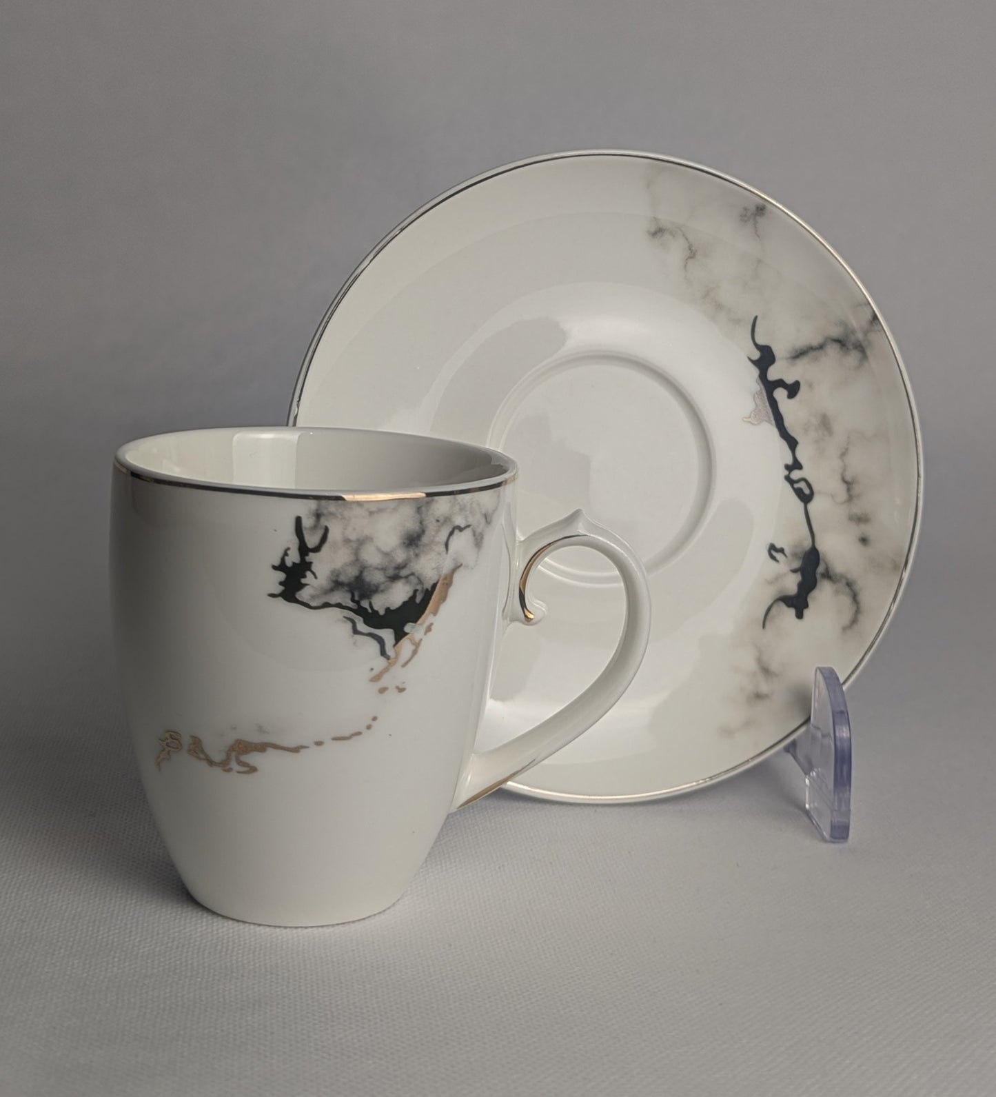 6 tasses à café marbré