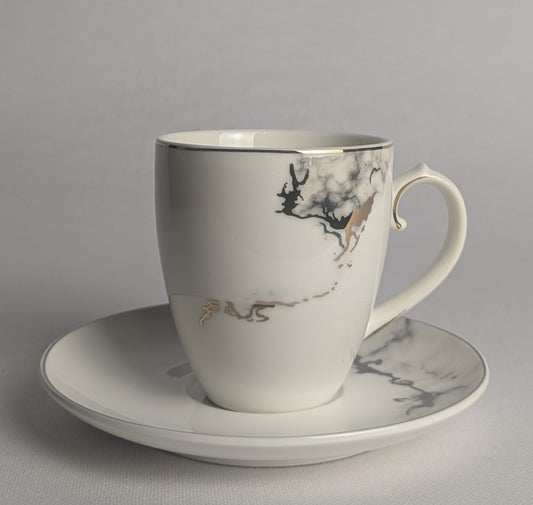6 tasses à café marbré