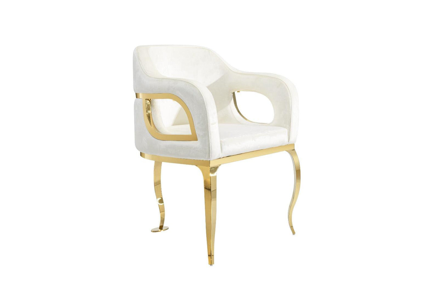 Chaise Aden beige et dorée - Home de Luxe France