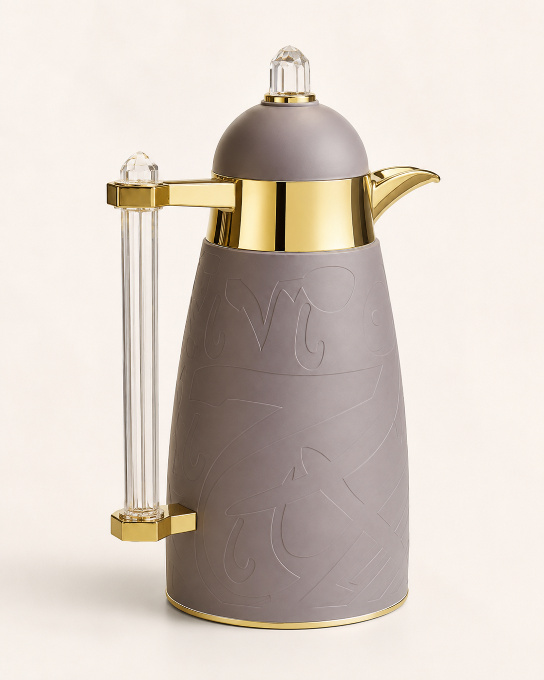 Thermos calligraphie gris & doré