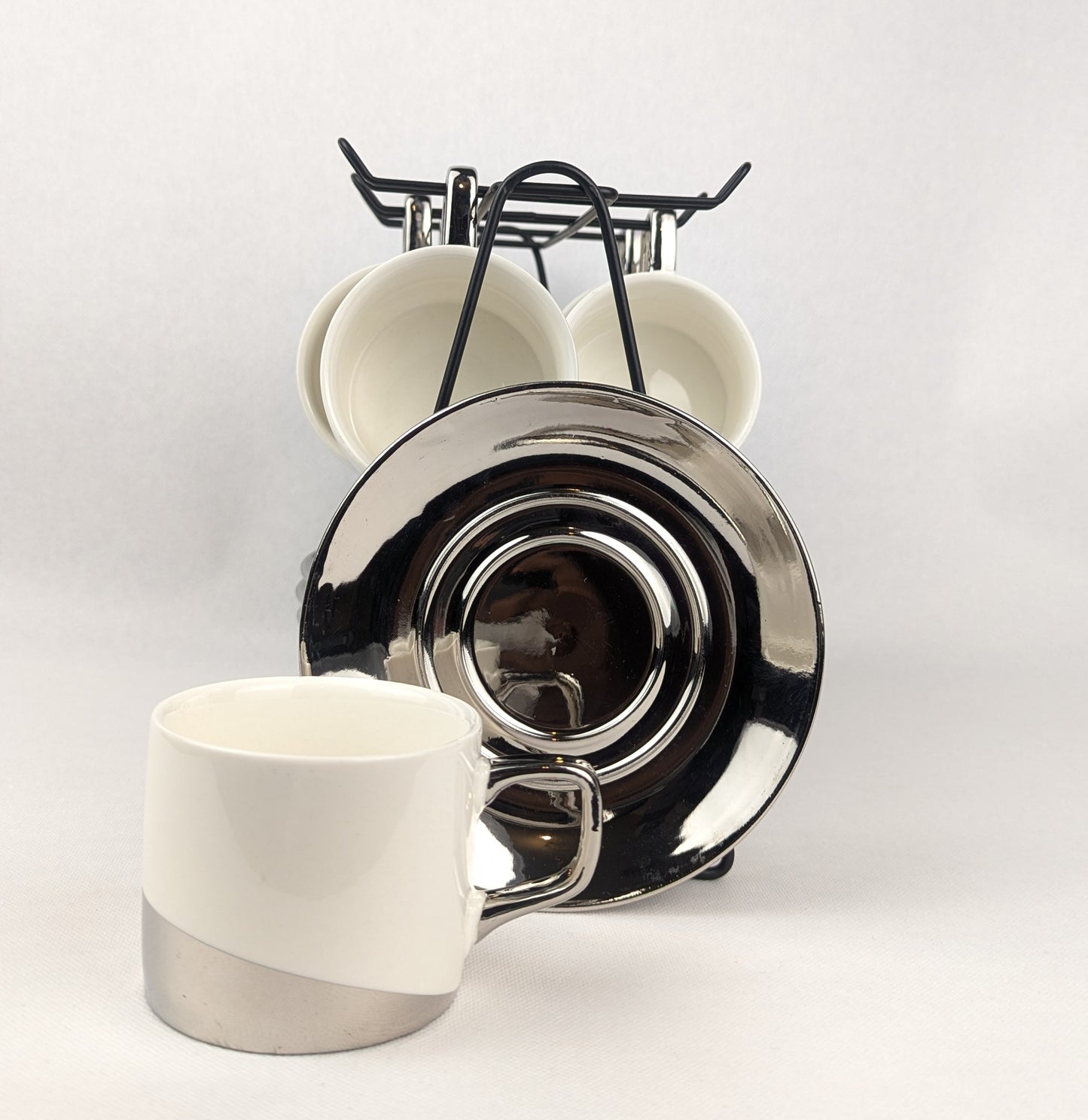 6 tasses à café avec support