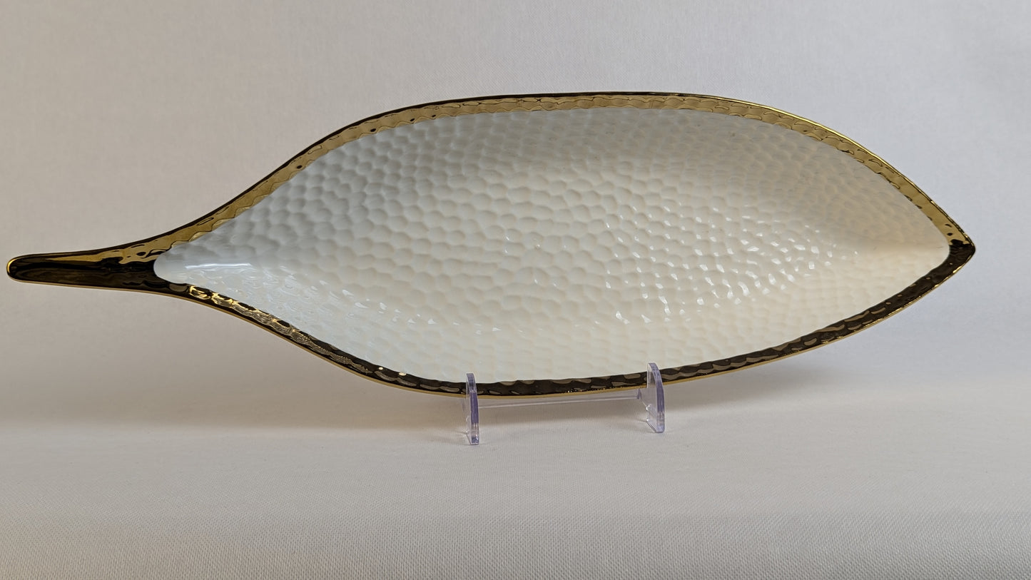 Plateau bordure dorée