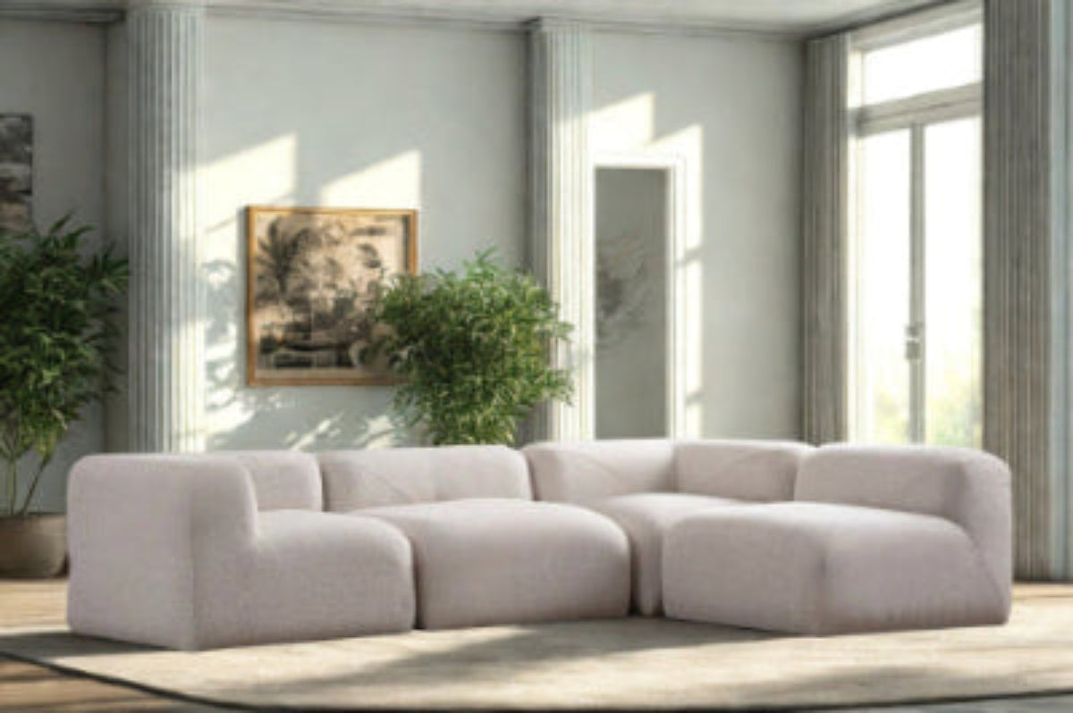 Canapé Nuage Chenille Blanc cassé