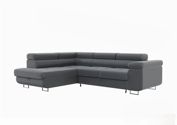 Canapé D'angle Convertible Tony Gris Anthracite