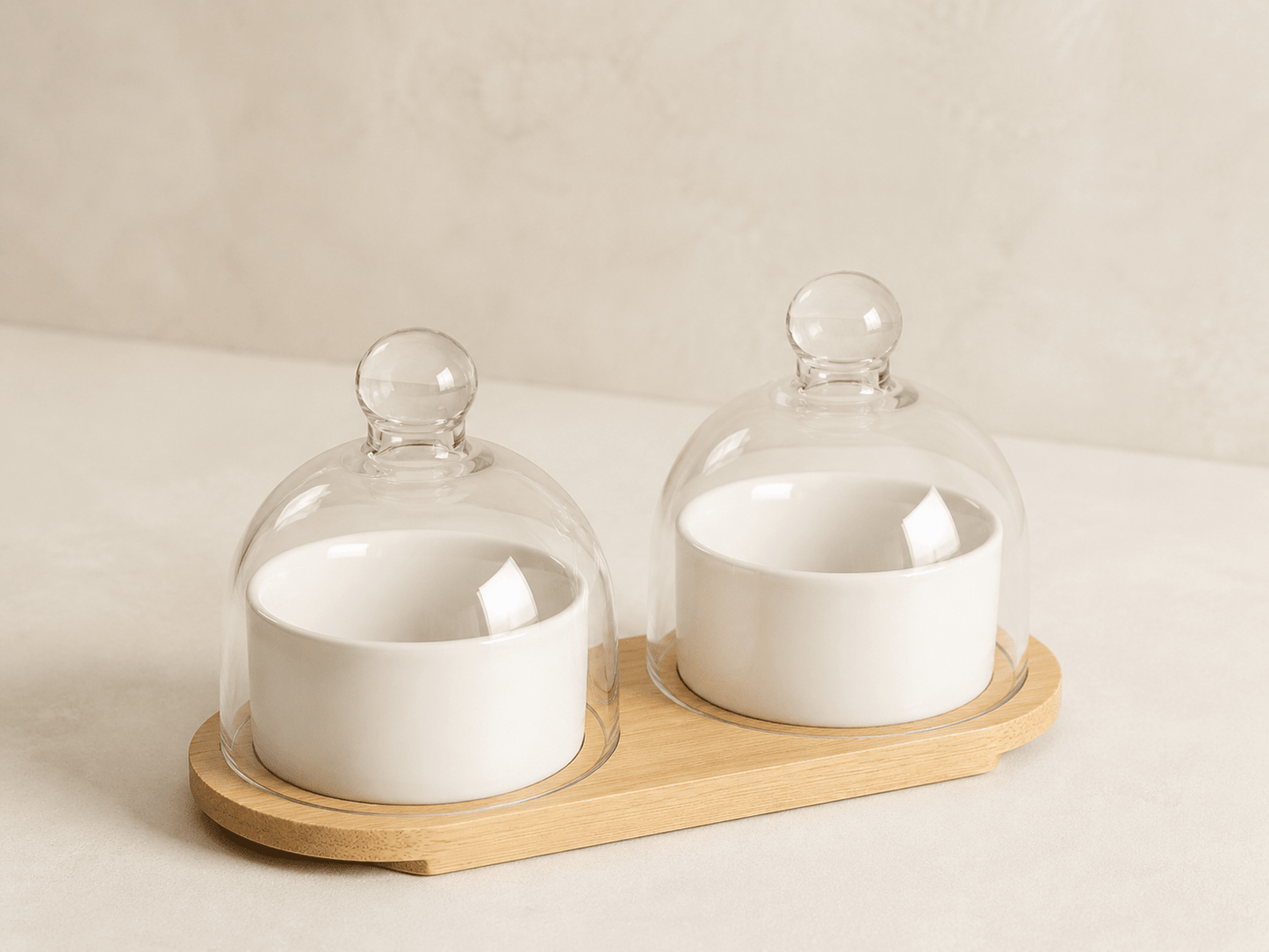 Duo avec couvercle en verre - HomeDeLuxe