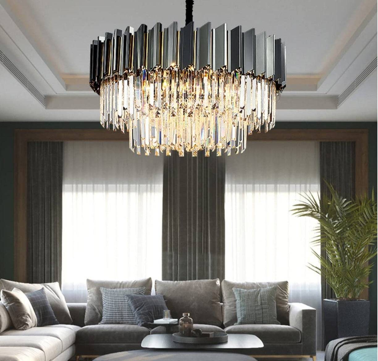 Verres en cristal design de lustre HomeDeLuxe, avec motifs élégants et finition raffinée visible dans l'image.