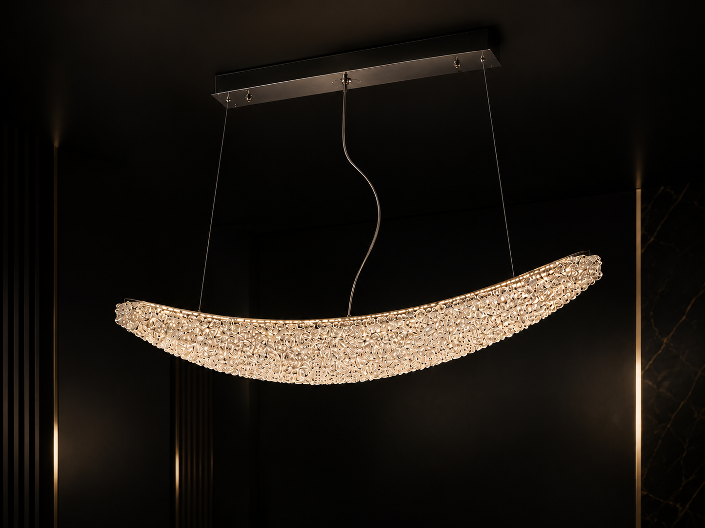 Lustre Luna Cristal argenté