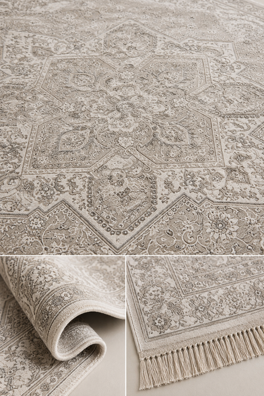 Tapis Atlas de HomeDeLuxe avec motif géométrique coloré, décoration moderne pour salon ou chambre.