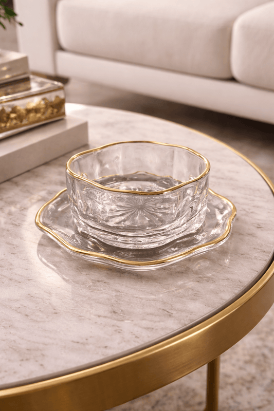 Coupelles ondea HomeDeLuxe, six petites coupelles en porcelaine avec motif ondulé, parfaites pour présentation ou décoration.