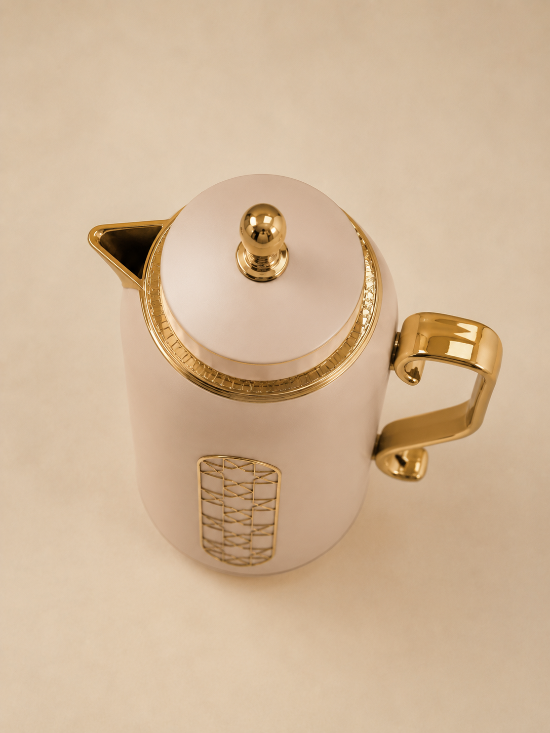 Thermos zellige taupe & doré