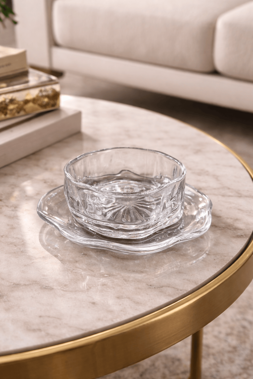 Coupelles OndeA de marque HomeDeLuxe, six coupes élégantes en céramique pour présentation ou décoration.
