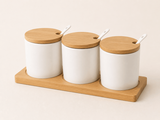 Trio avec couvercle et cuillère - HomeDeLuxe