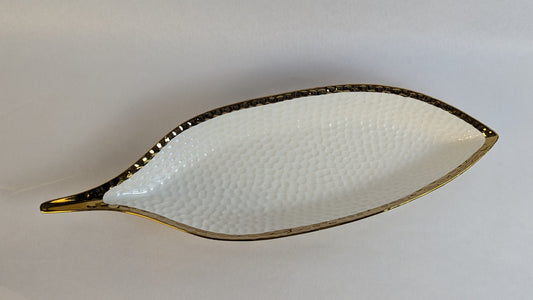 Plateau bordure dorée