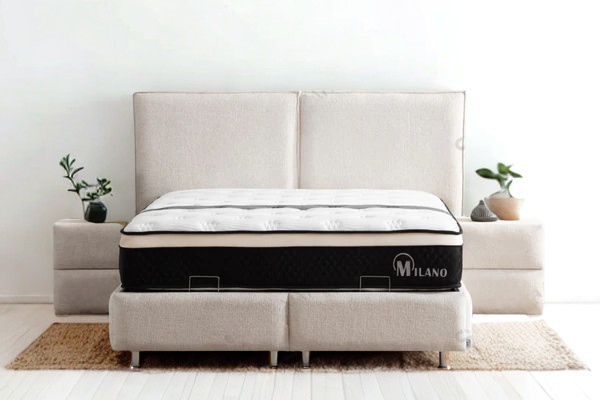 Lit Coffre MAYA BLANC CASSE - Chenille