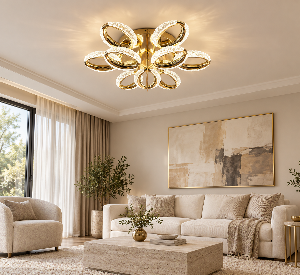 Plafonnier LED anneaux