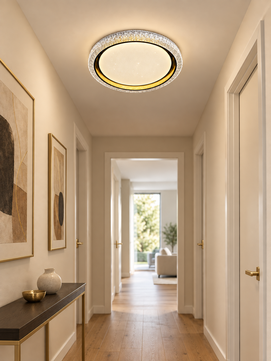 Plafonnier LED Halo Doré