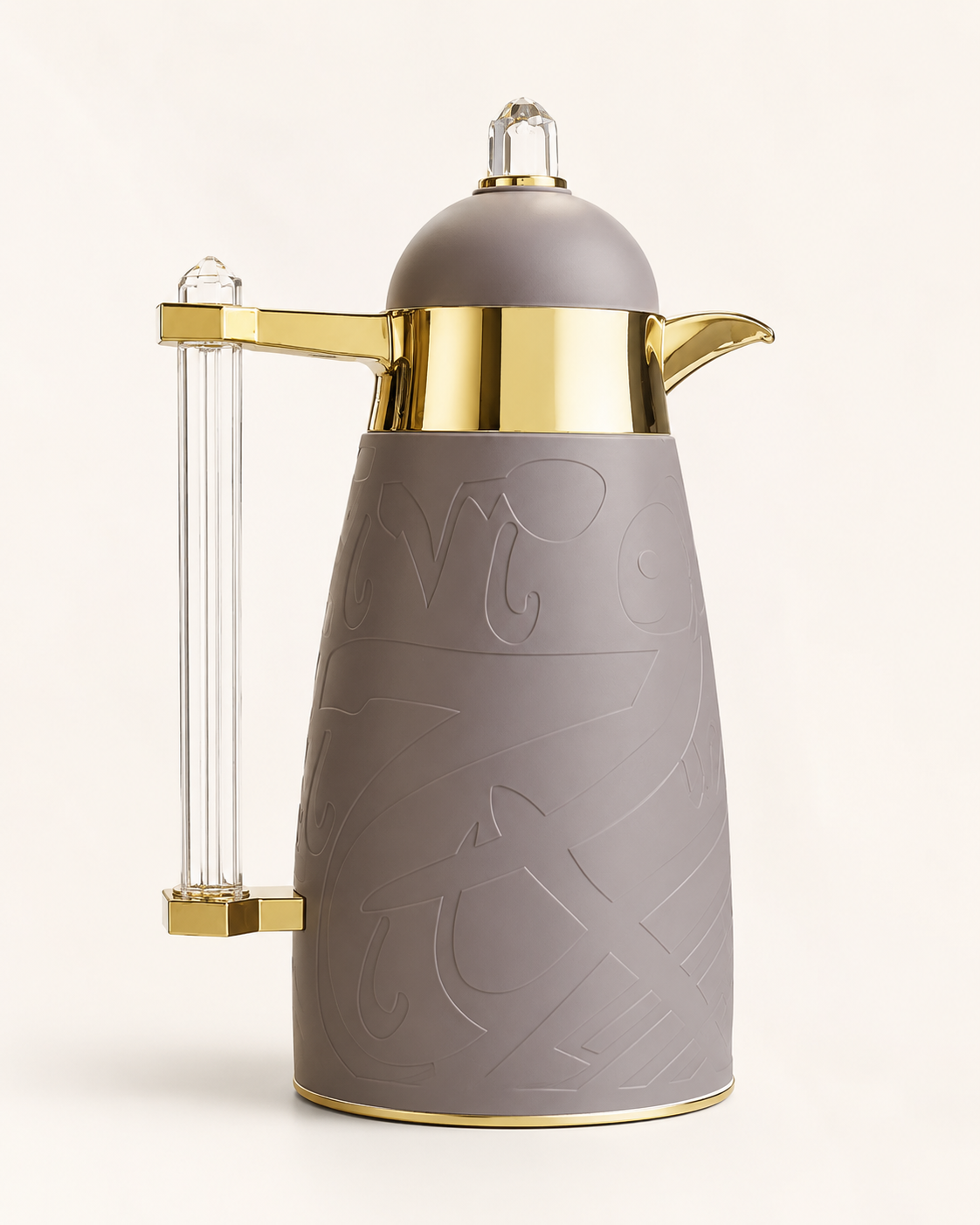 Thermos calligraphie gris & doré
