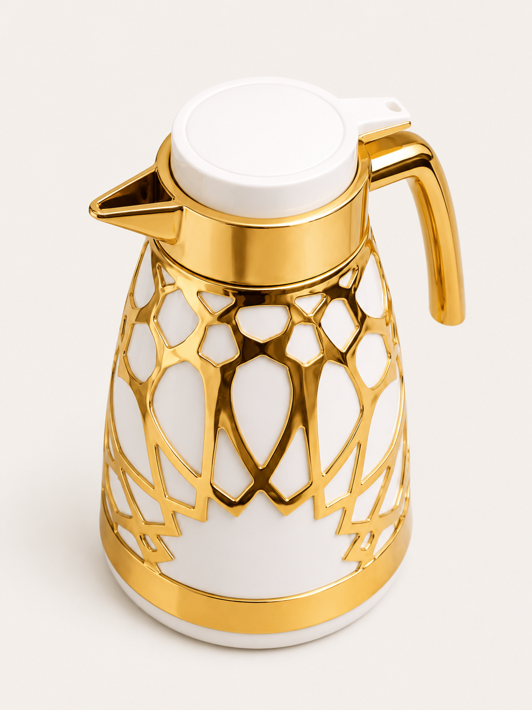 Thermos luxe doré blanc