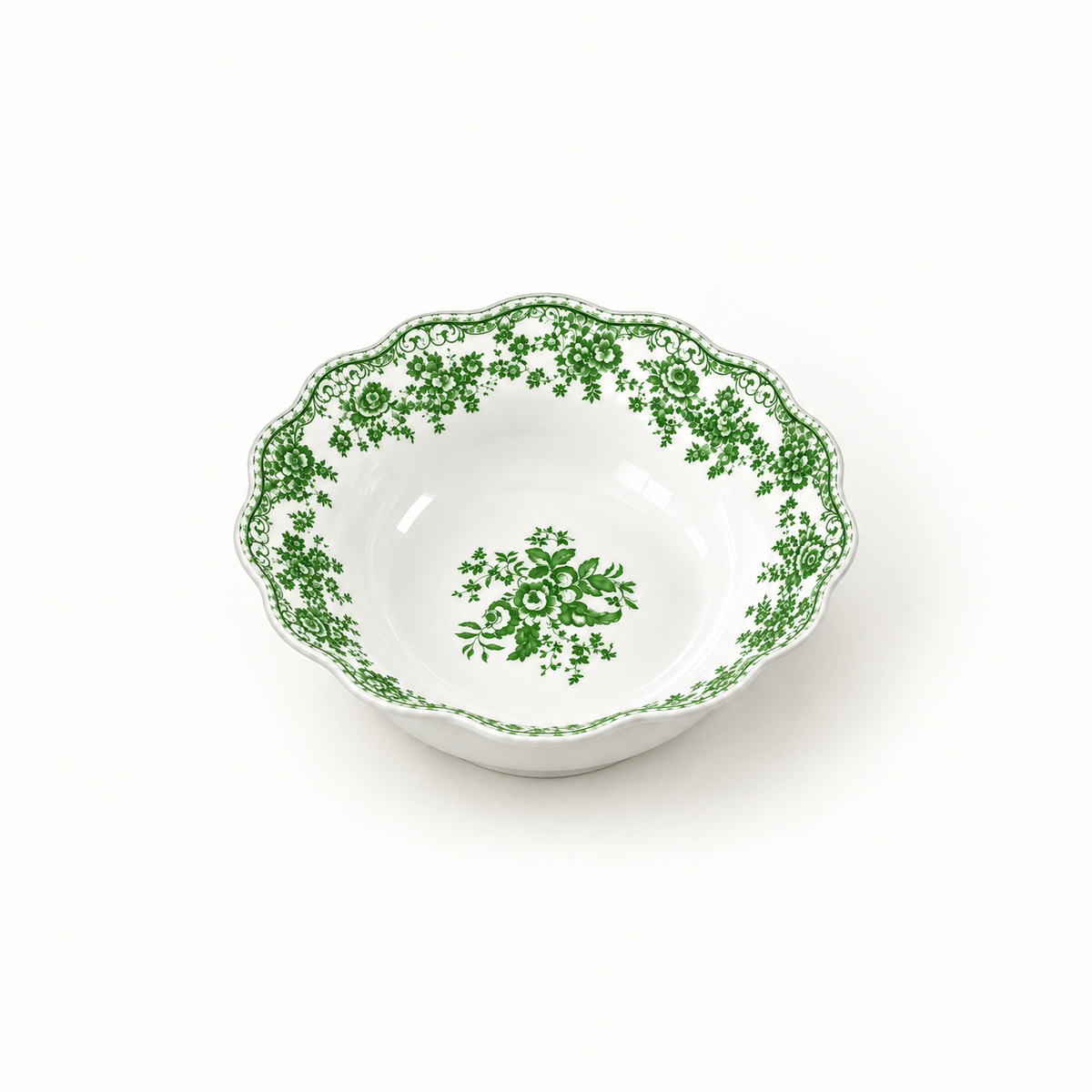 Petit bol vintage motif floral vert