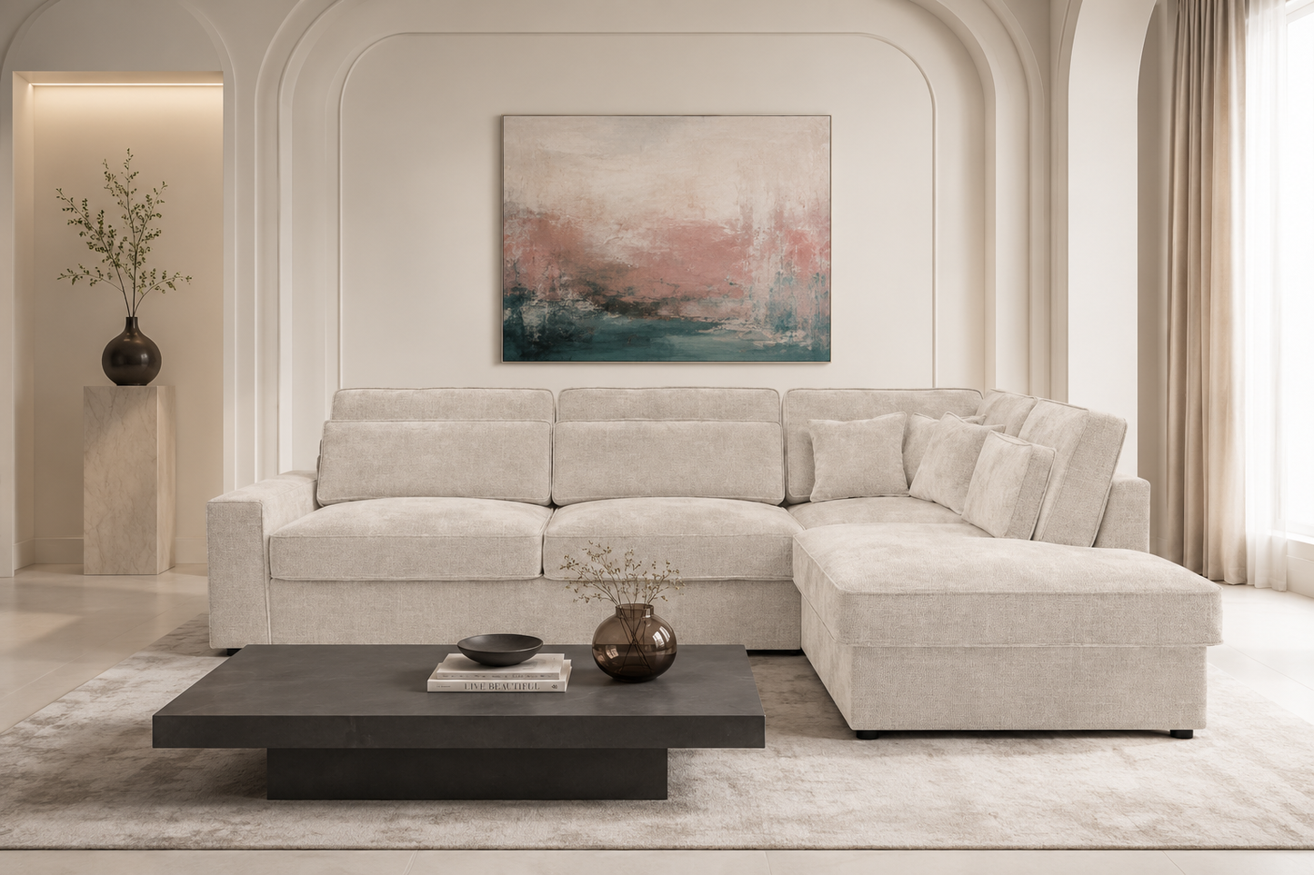 Canapé d'Angle Lexus Marbella Beige