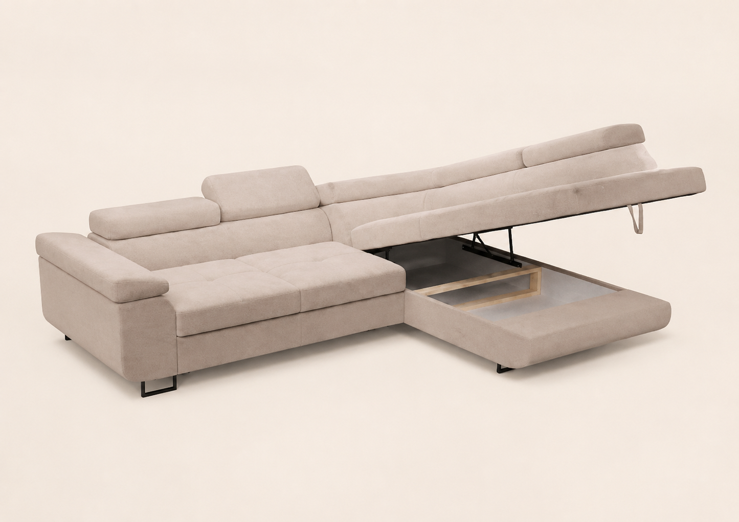 Canapé D'angle Convertible Tony Beige