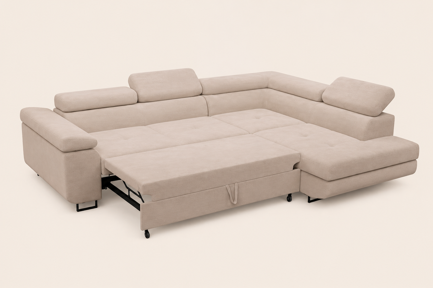 Canapé D'angle Convertible Tony Beige