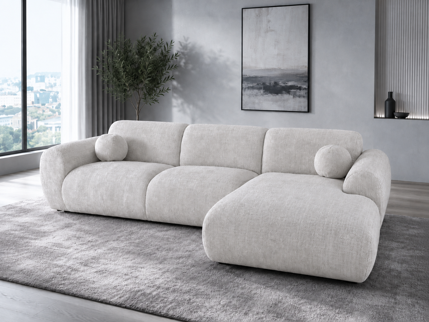 Canapé Cloud Tissu Marbella Crème