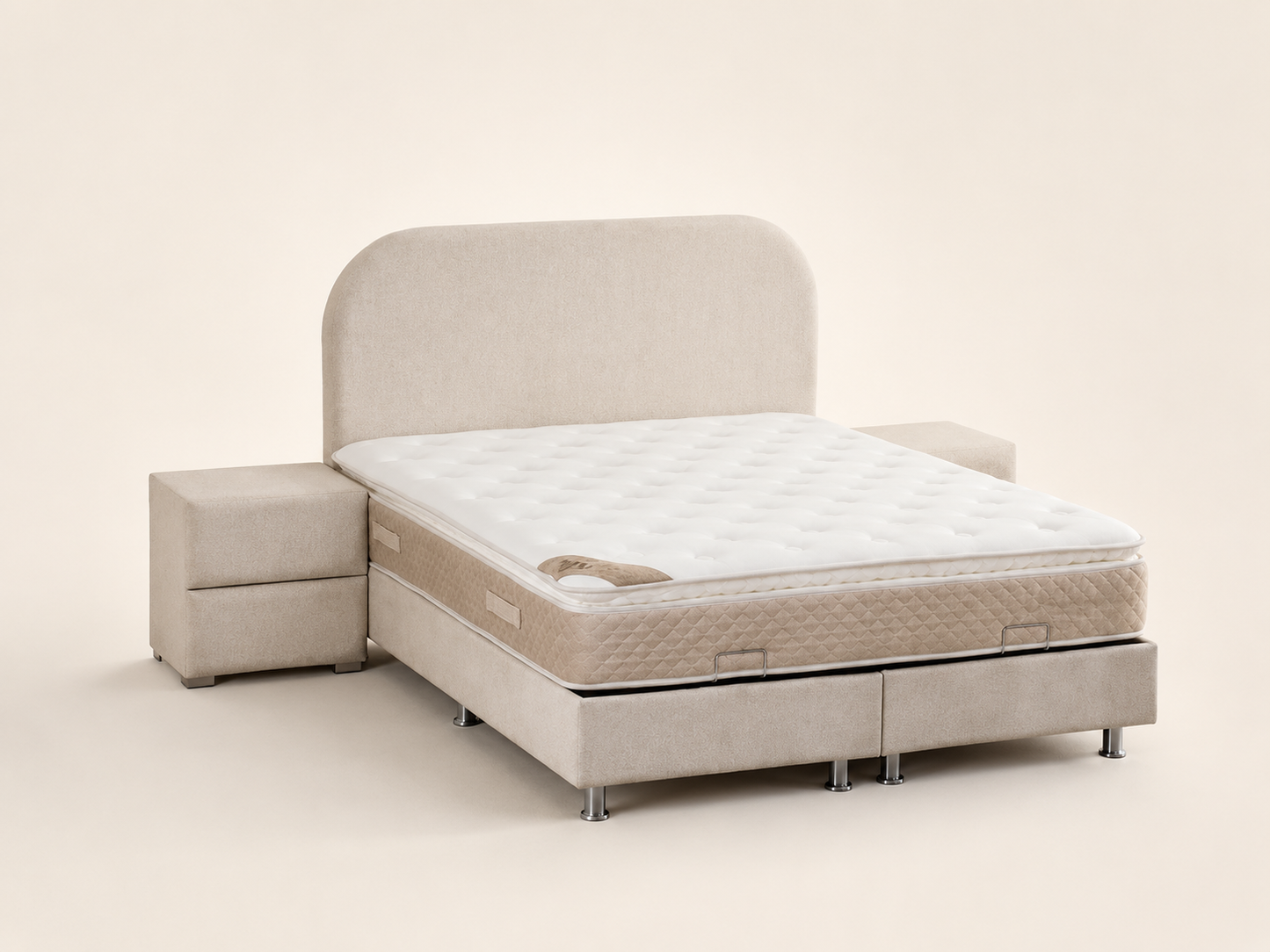 Lit Coffre EDA BLANC CASSE - Chenille