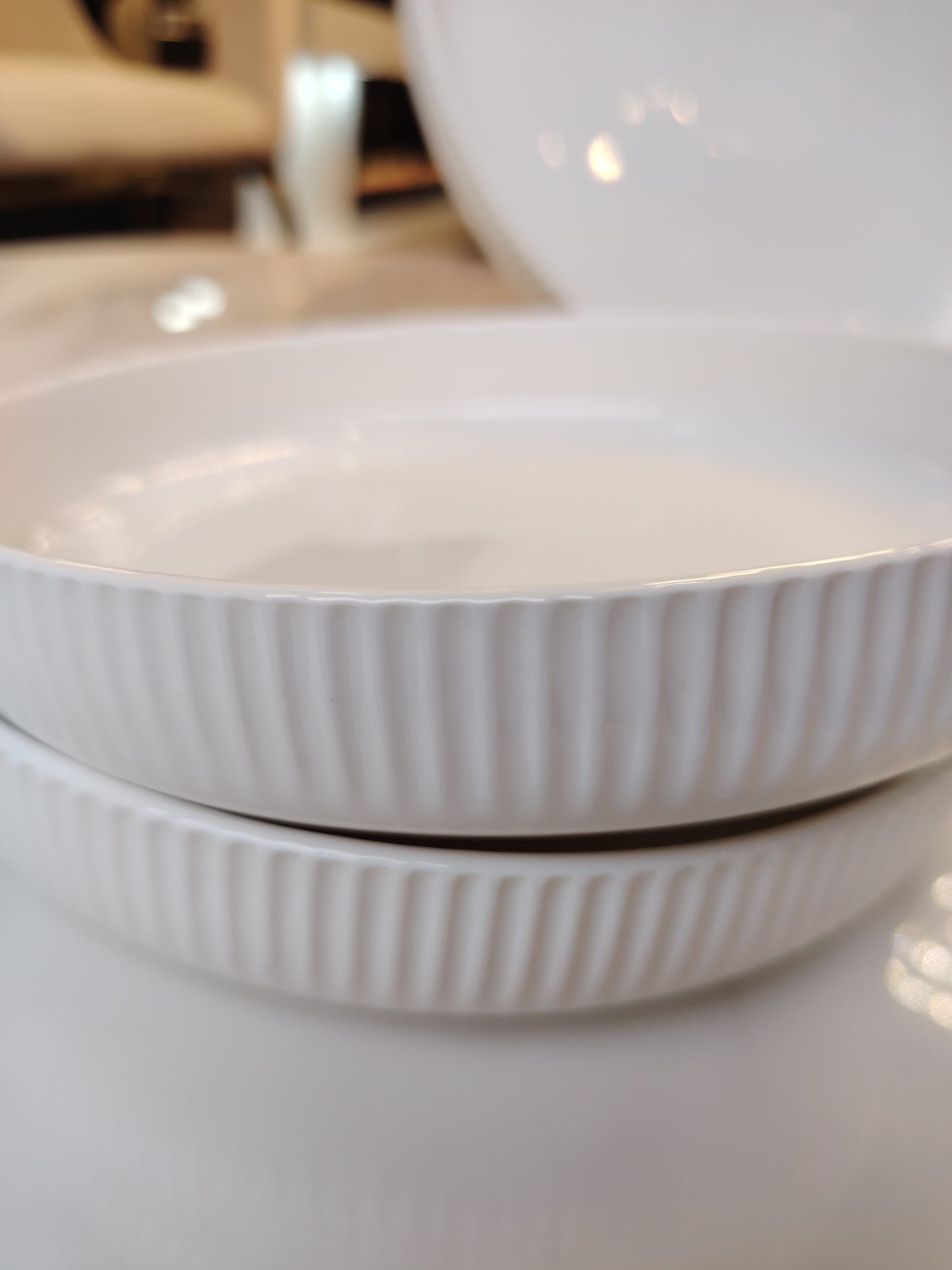 Service assiettes blanches