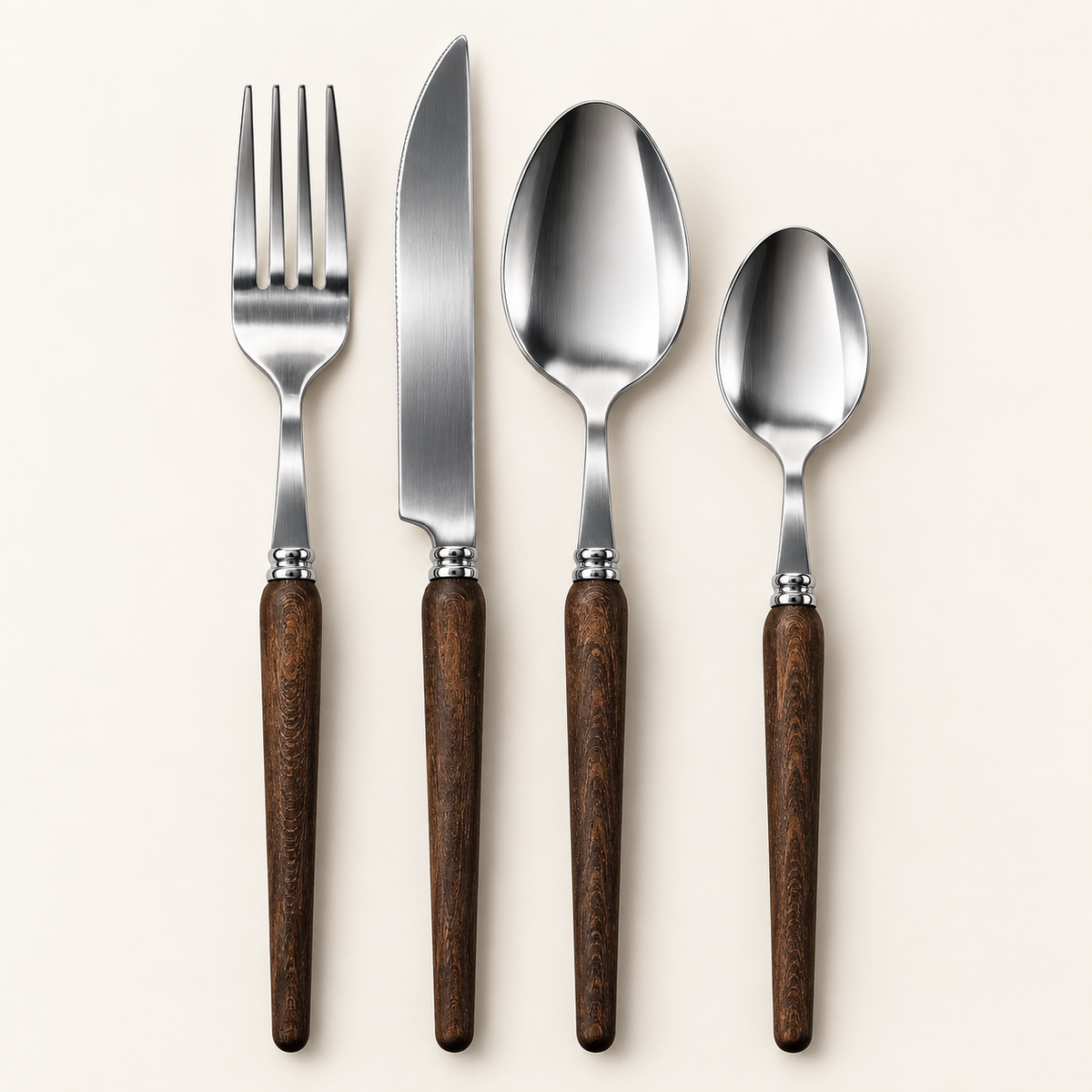 Ménagère bois & argent