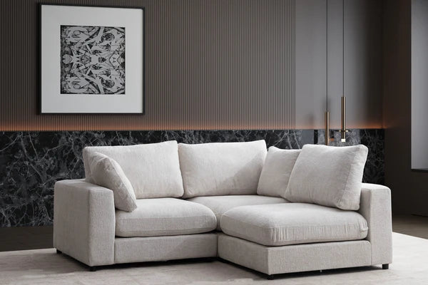 Canapé Julia Modulable Chenille 3+1 Pouf
