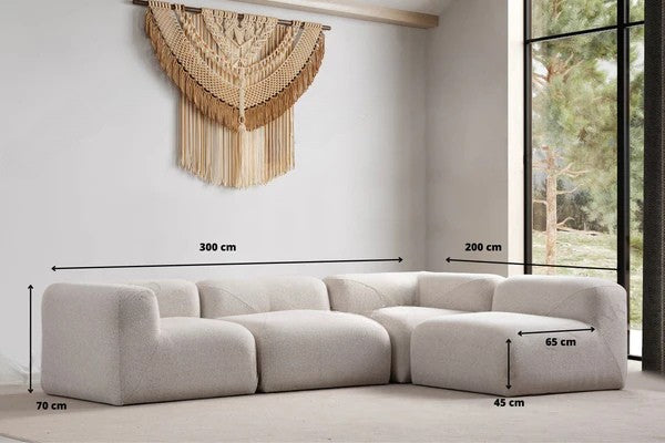 Canapé Nuage Chenille Blanc cassé