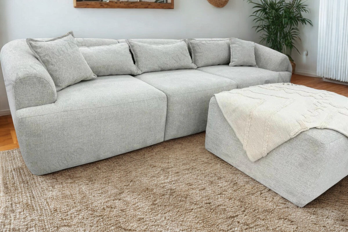 Canapé Mila Modulable Chenille Blanc cassé