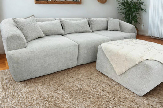 Canapé Mila Modulable Chenille Blanc cassé