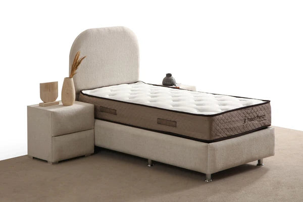 Lit Coffre Enfant JADE BLANC CASSE - CHENILLE 90X190