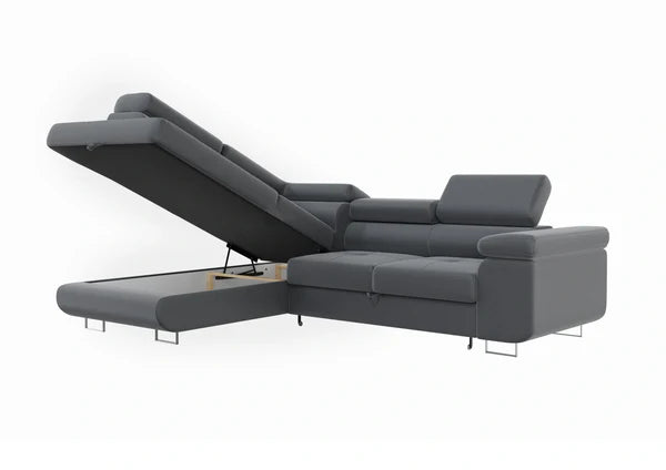 Canapé D'angle Convertible Tony Gris Anthracite