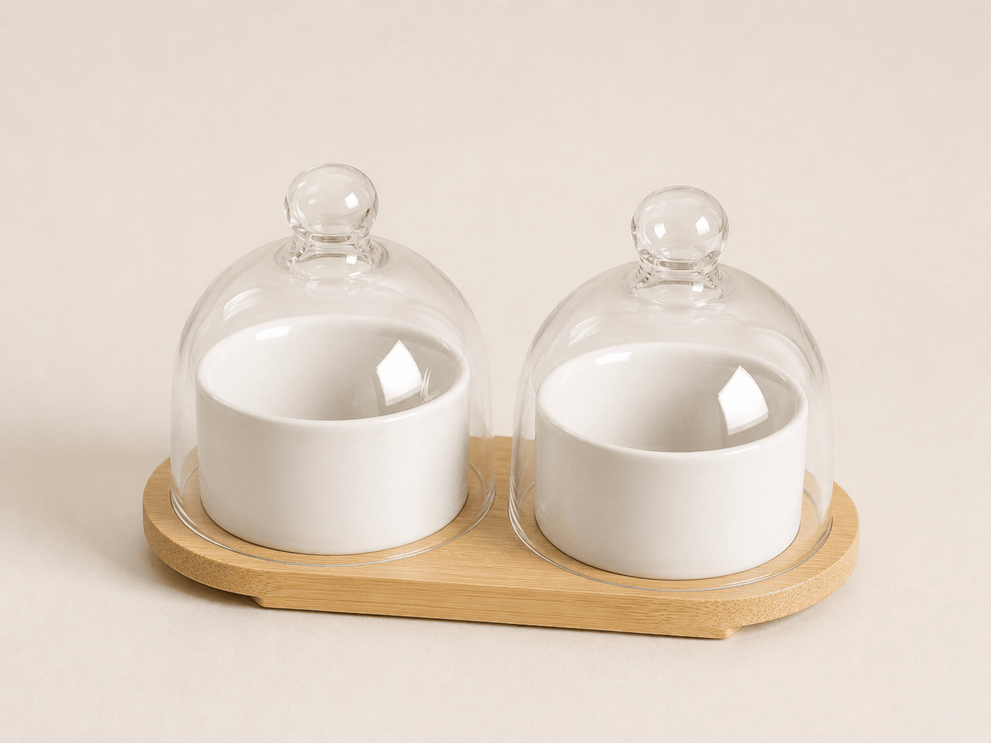 Duo avec couvercle en verre - HomeDeLuxe