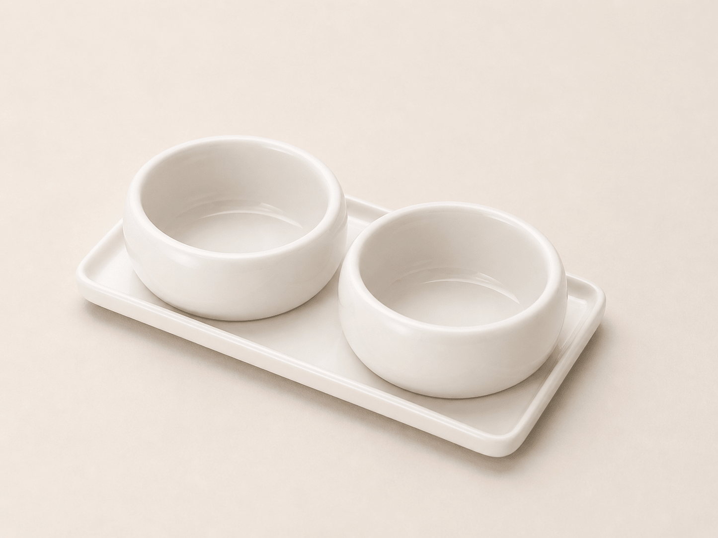 Duo blanc avec support - HomeDeLuxe