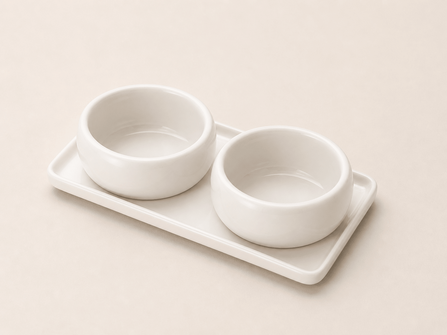 Duo blanc avec support - HomeDeLuxe