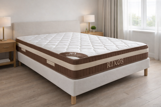 Matelas RIXOS en mousse de 30 cm d'épaisseur, confort et soutien optimal, par HomeDeLuxe, visible avec surface douce et rembourrée.