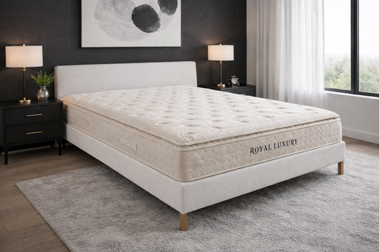 Matelas ROYAL LUXURY HomeDeLuxe avec ressorts, épaisseur 36cm, surface douce et confortable, idéal pour un sommeil réparateur