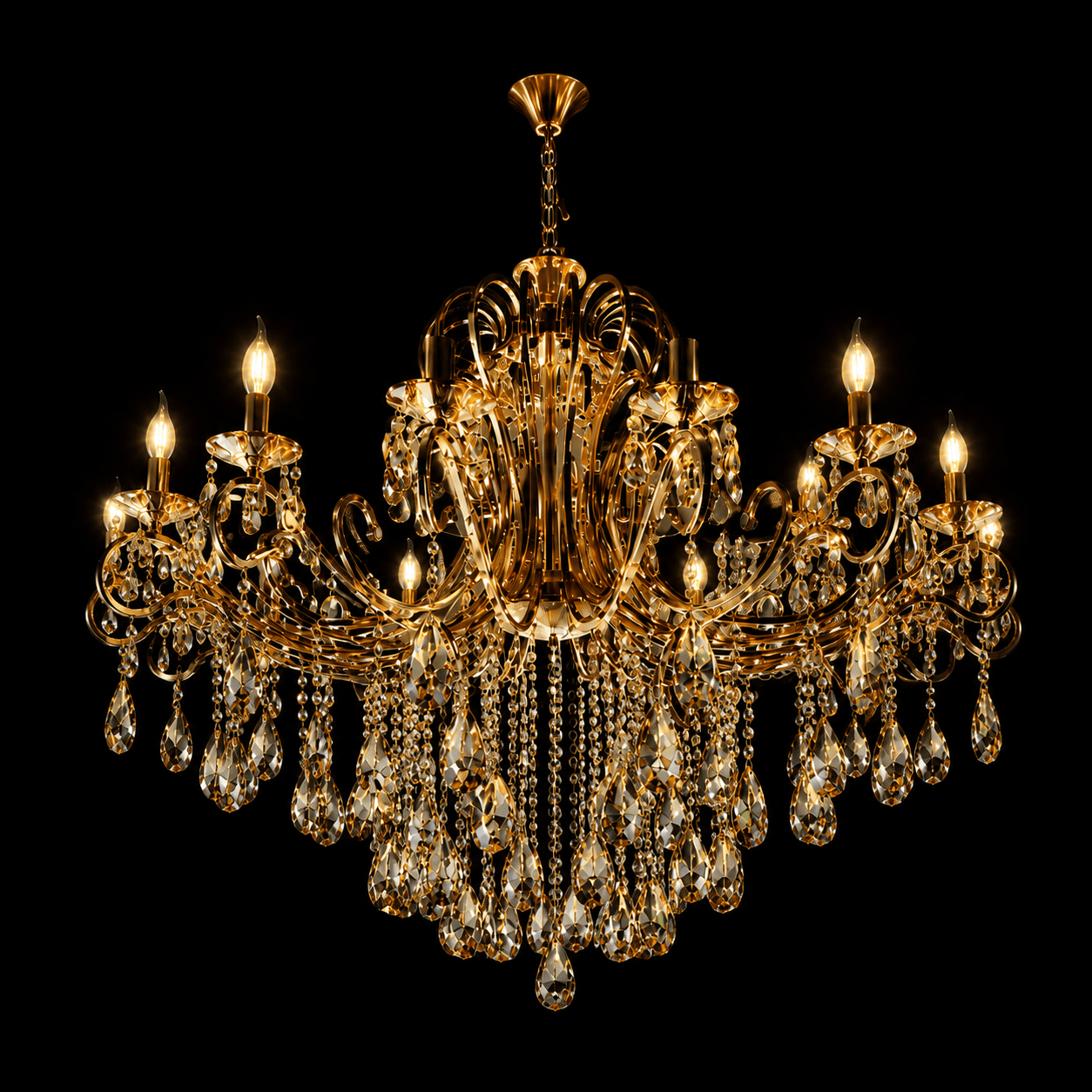 Lustre chandelier bronze - HomeDeLuxe