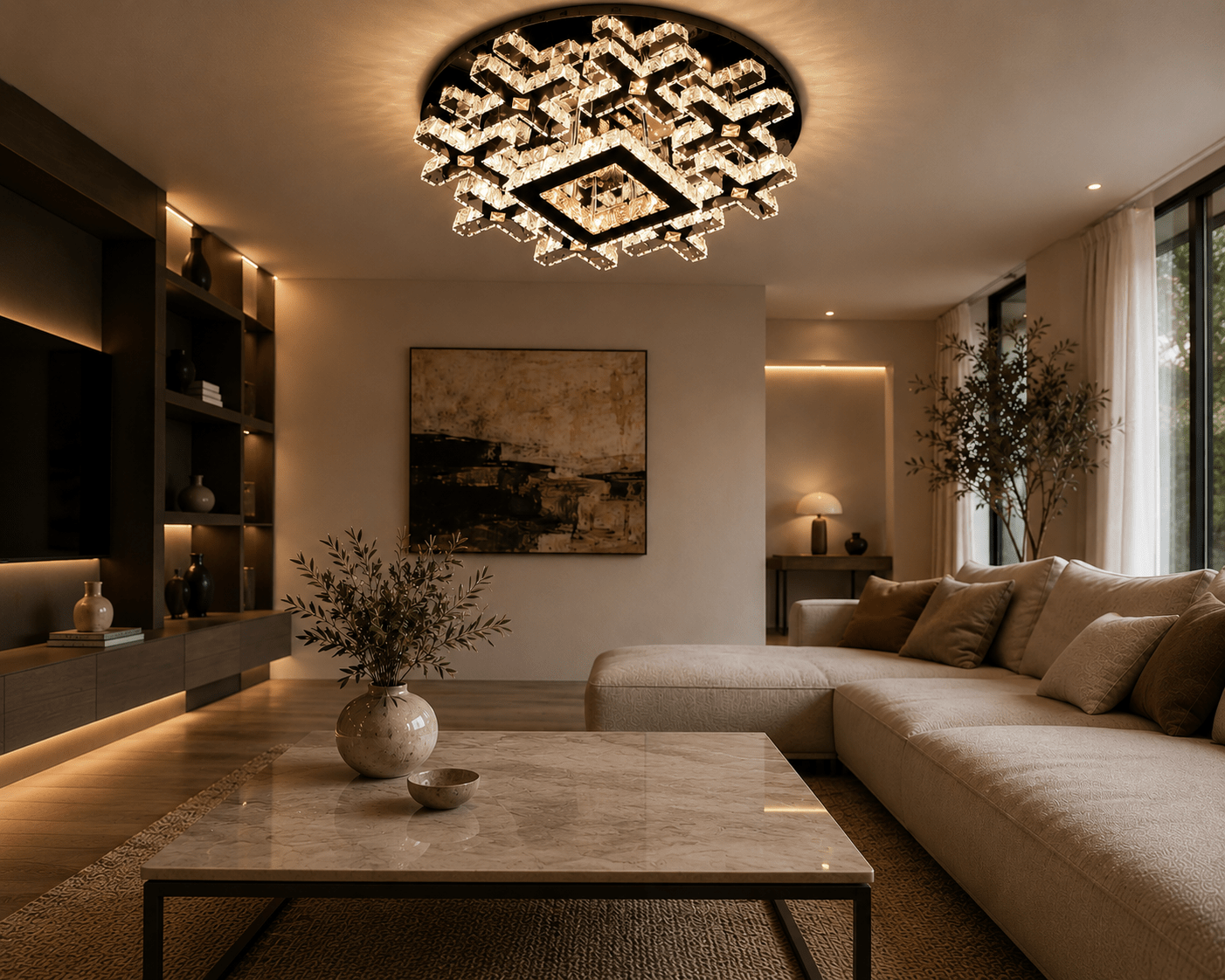 Lustre LED géometrique - HomeDeLuxe