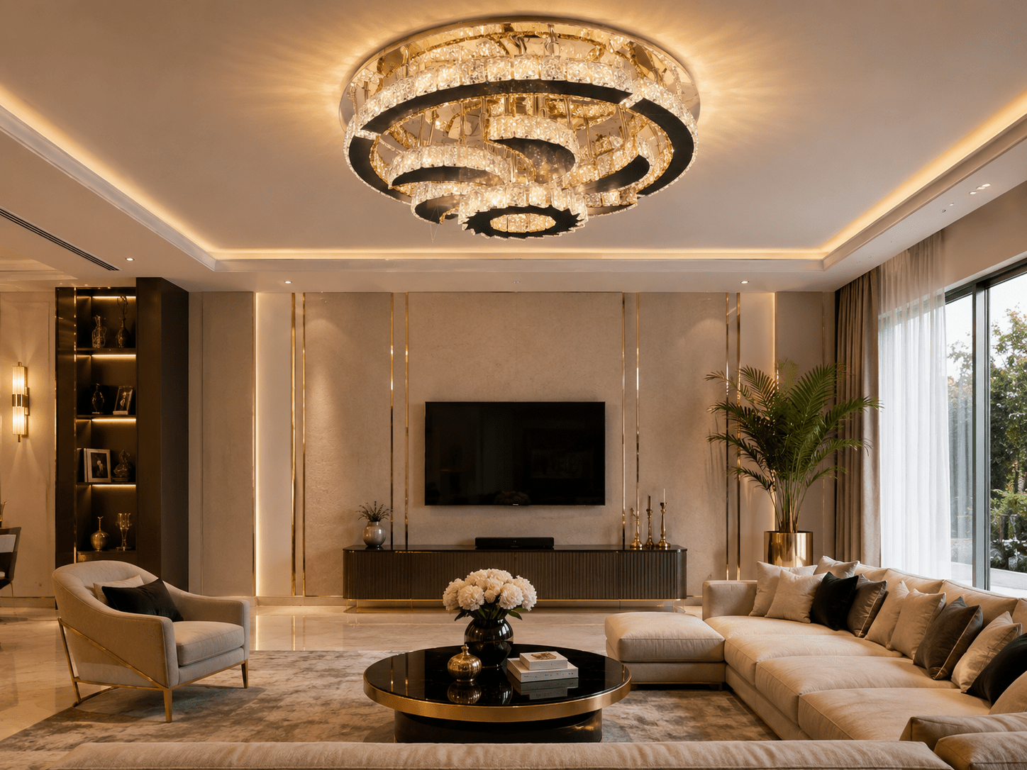 Lustre LED lune - HomeDeLuxe