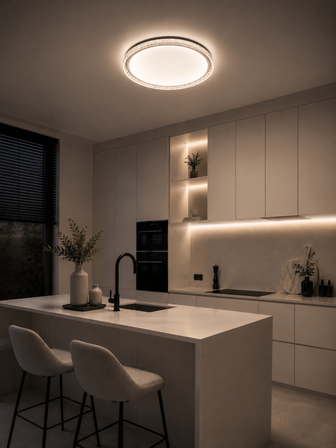 Plafonnier LED brillant glass - HomeDeLuxe