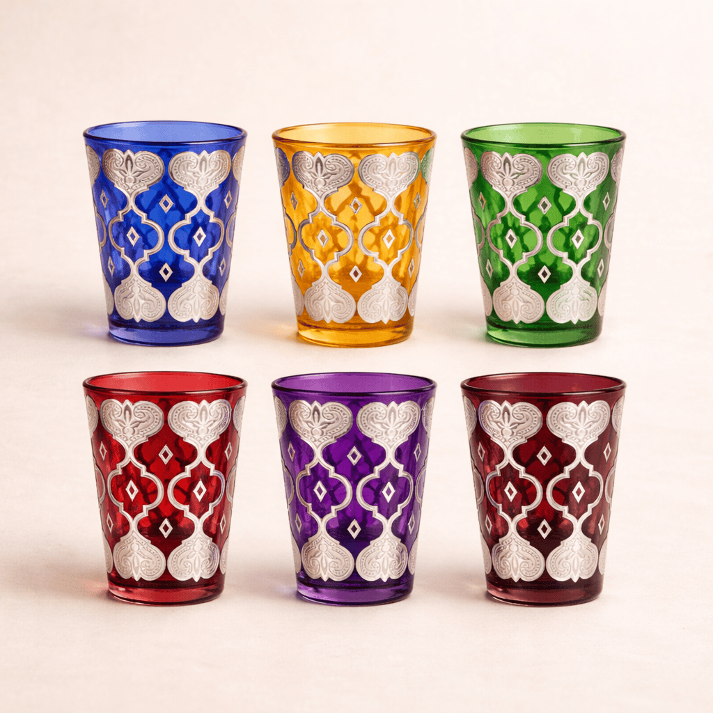douze verres à thé traditionnels Fès - Home de Luxe France 