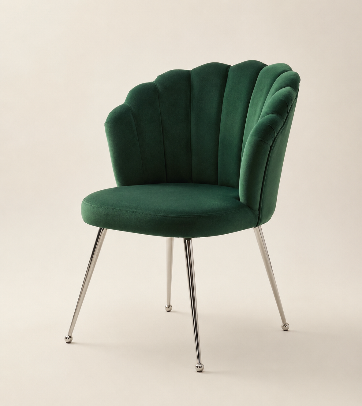 Chaise Coquille vert sapin