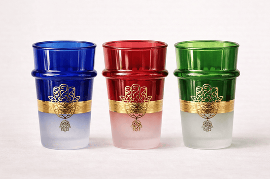 Douze verres à thé Fatma colorés - Home de Luxe France 