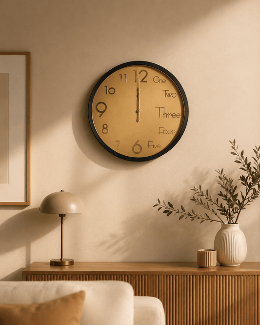 Horloge murale au design contemporain avec finition dorée élégante - Home de Luxe France 