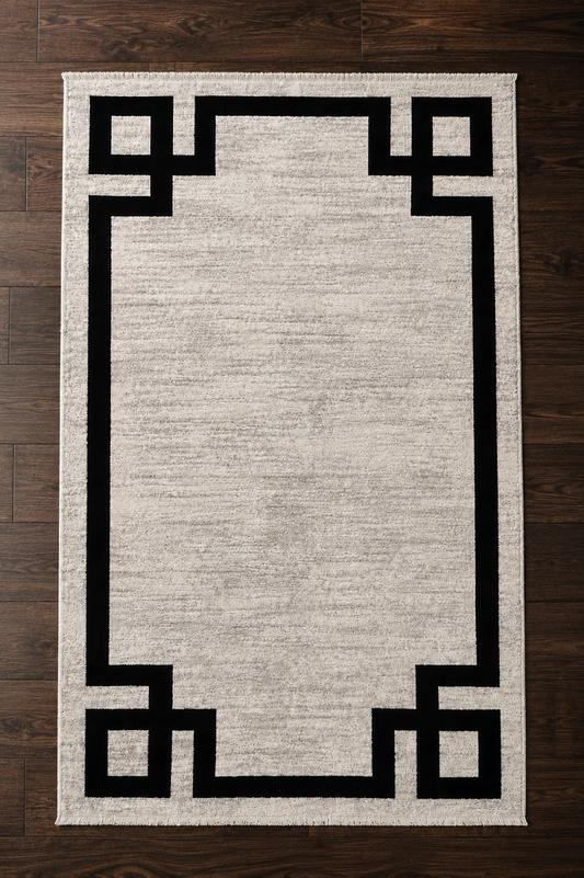 Tapis Palazzo HomeDeLuxe avec motif géométrique coloré, épais et moelleux, idéal pour salon ou chambre.